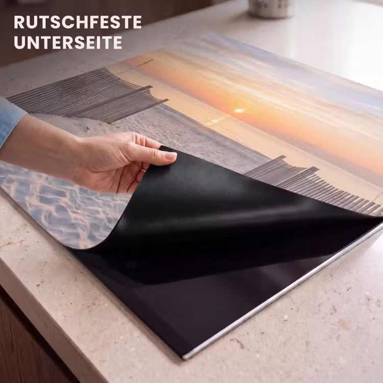 Herdabdeckplatte - Sonnenuntergang - Strand - Sand — 6