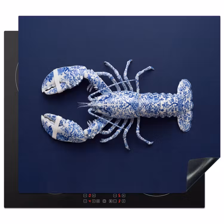 Herdabdeckplatte - Hummer - Porzellan - Delfter Blau — 1