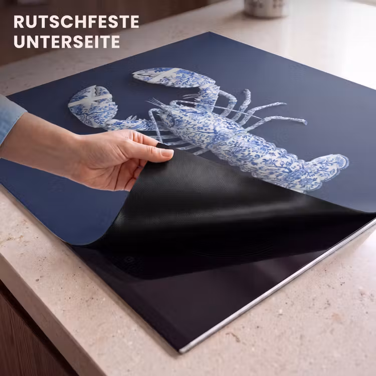 Herdabdeckplatte - Hummer - Porzellan - Delfter Blau — 6