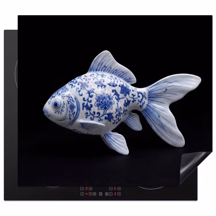Herdabdeckplatte - Porzellan - Goldfisch - Delfter Keramik — 1