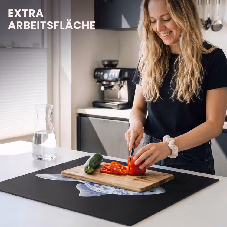 Herdabdeckplatte - Porzellan - Goldfisch - Delfter Keramik — 5