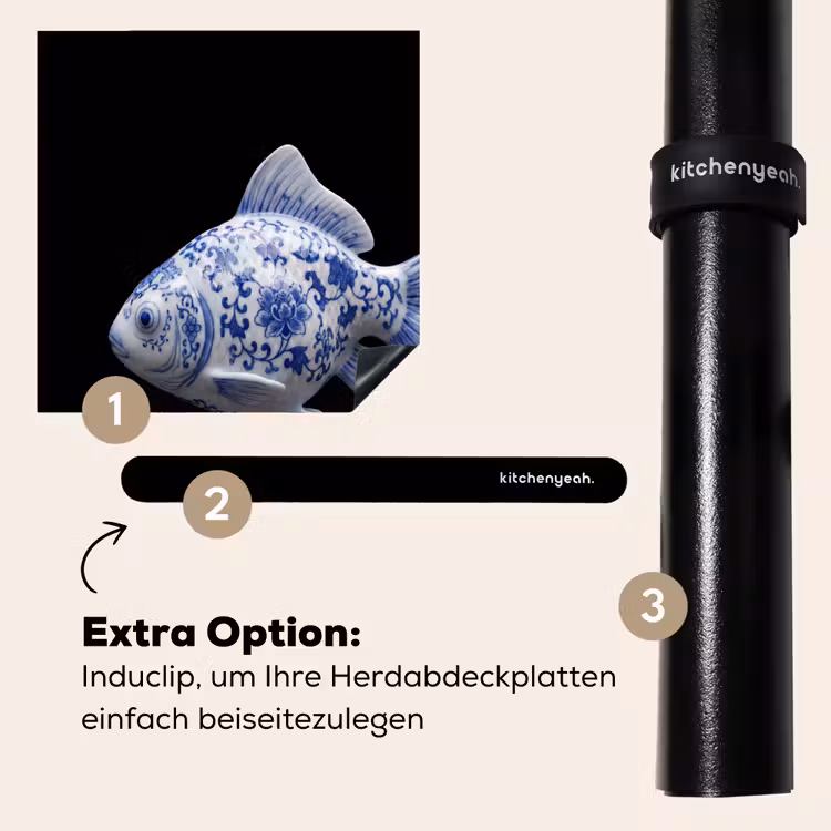 Herdabdeckplatte - Porzellan - Goldfisch - Delfter Keramik — 8