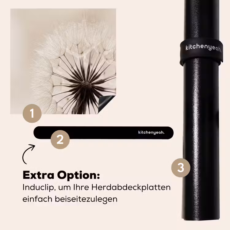 Herdabdeckplatte - Pusteblume - Minimalistisch - Weiß — 8