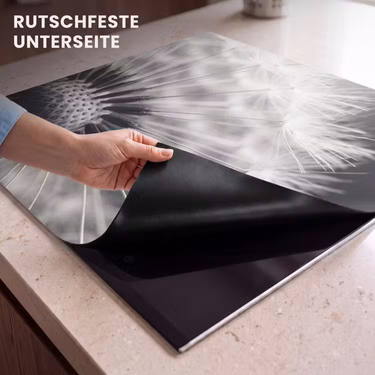 Herdabdeckplatte - Pusteblume - Schwarz - Weiß — 6
