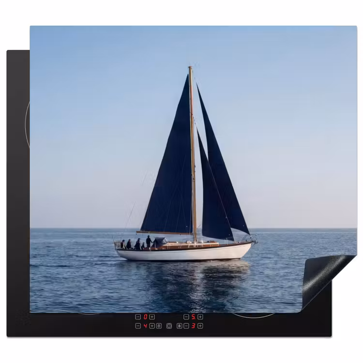 Herdabdeckplatte - Segelboot - Meer - Blau — 1