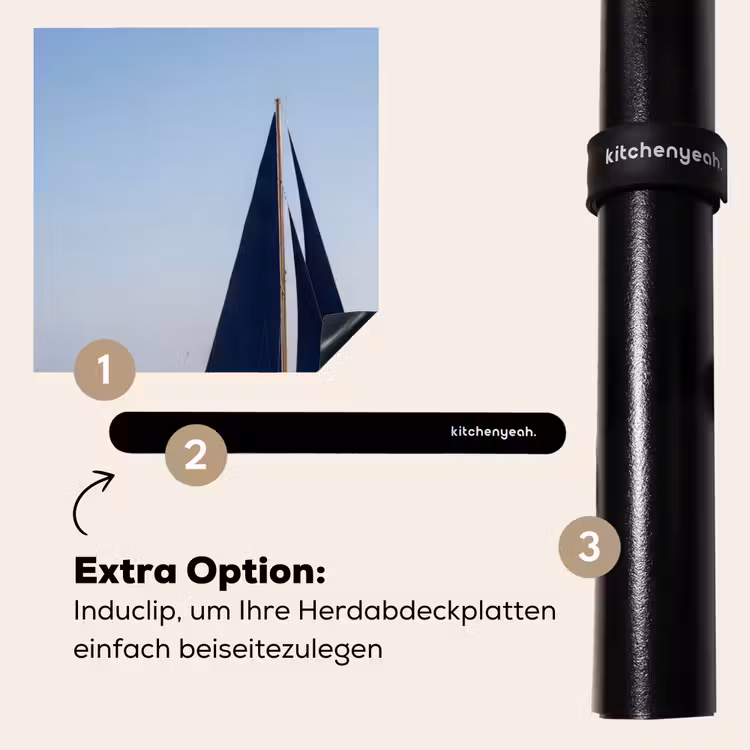 Herdabdeckplatte - Segelboot - Meer - Blau — 8