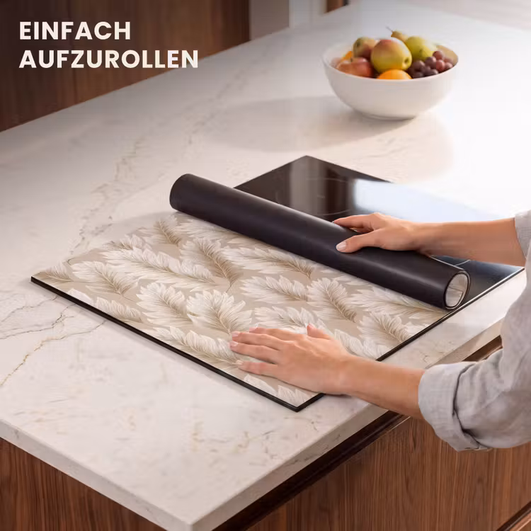 Herdabdeckplatte - Botanisch - Muster - Beige — 7