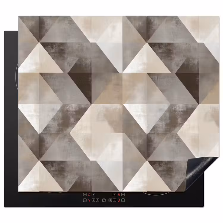 Herdabdeckplatte - Geometrisch - Motiv - Erdtöne — 1