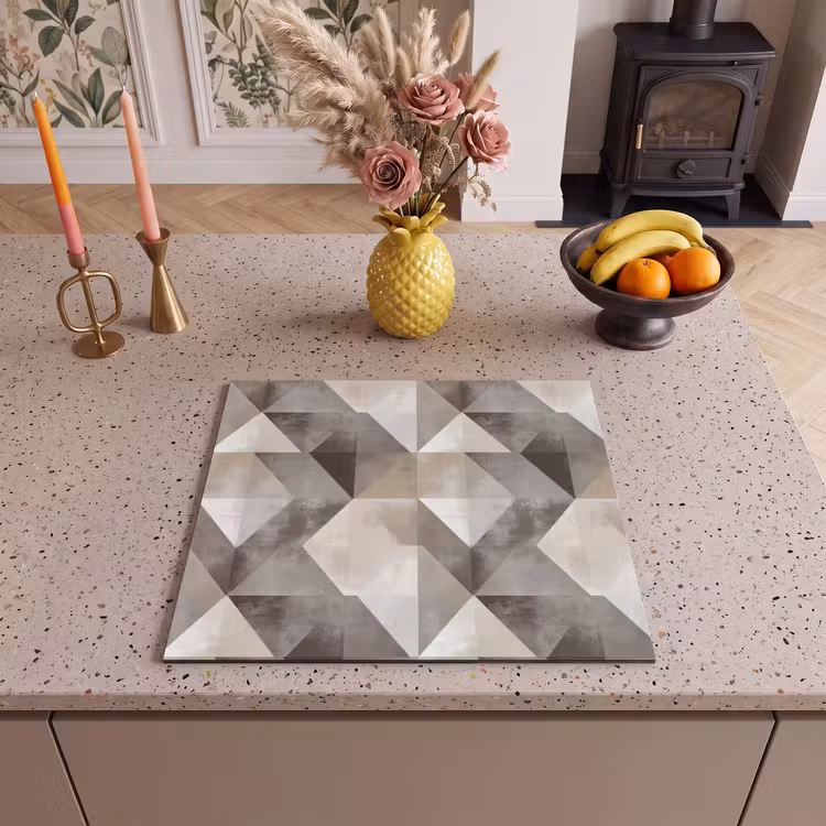 Herdabdeckplatte - Geometrisch - Motiv - Erdtöne — 3