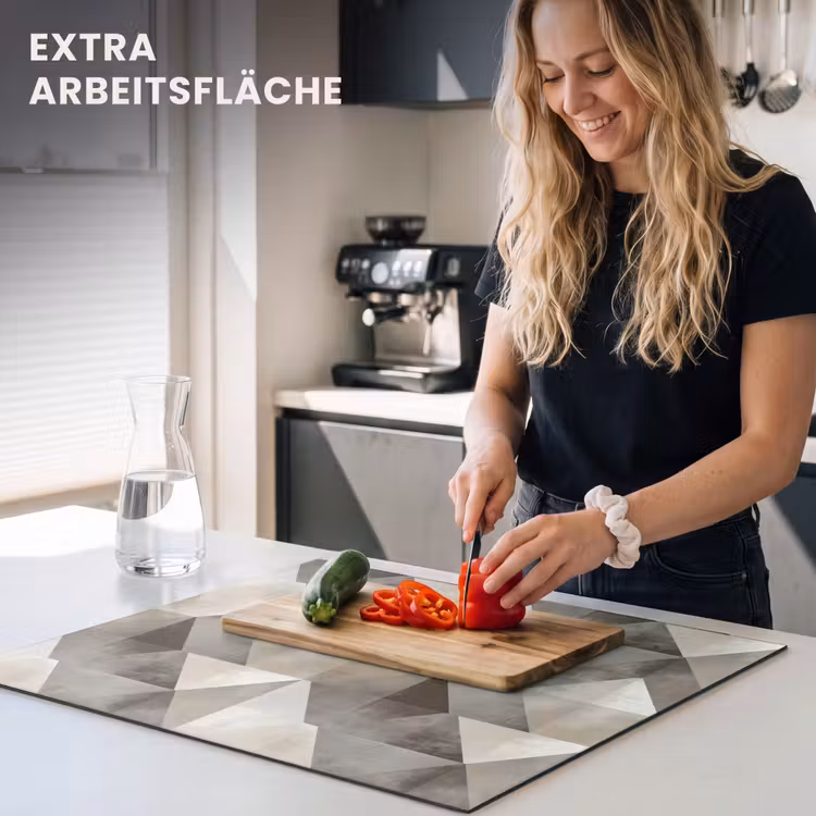 Herdabdeckplatte - Geometrisch - Motiv - Erdtöne — 5