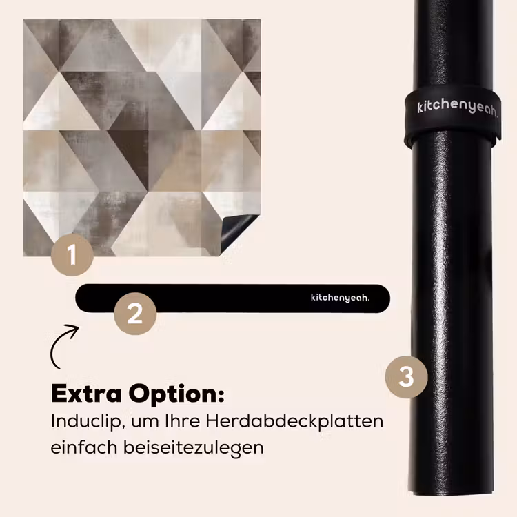 Herdabdeckplatte - Geometrisch - Motiv - Erdtöne — 8