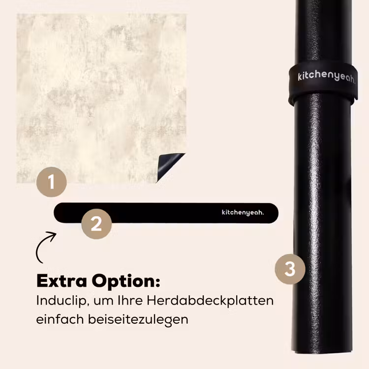 Herdabdeckplatte - Muster - Organisch - Beige — 8