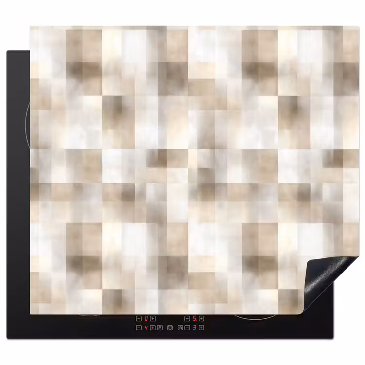 Herdabdeckplatte - Textur - Leinen - Beige — 1