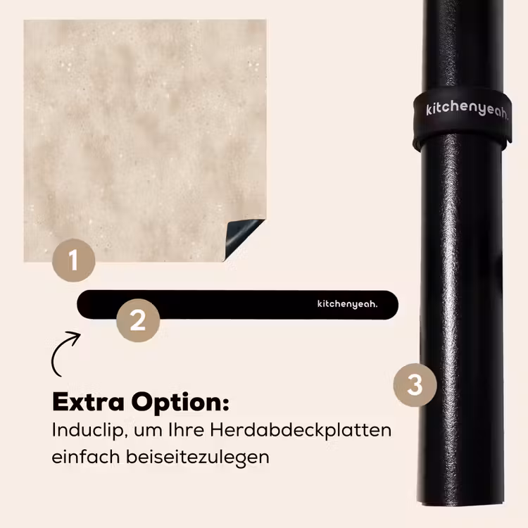 Herdabdeckplatte - Textur - Sprenkeln - Beige — 8
