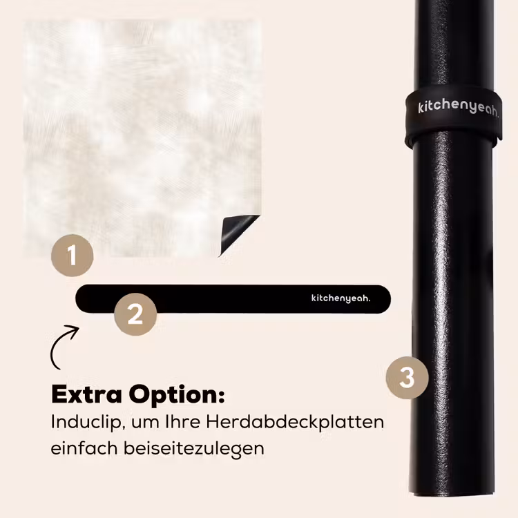 Herdabdeckplatte - Dezent - Textur - Beige — 8