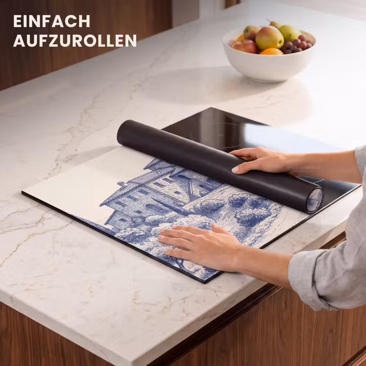 Herdabdeckplatte - Rustikal - Anwesen - Blau — 7