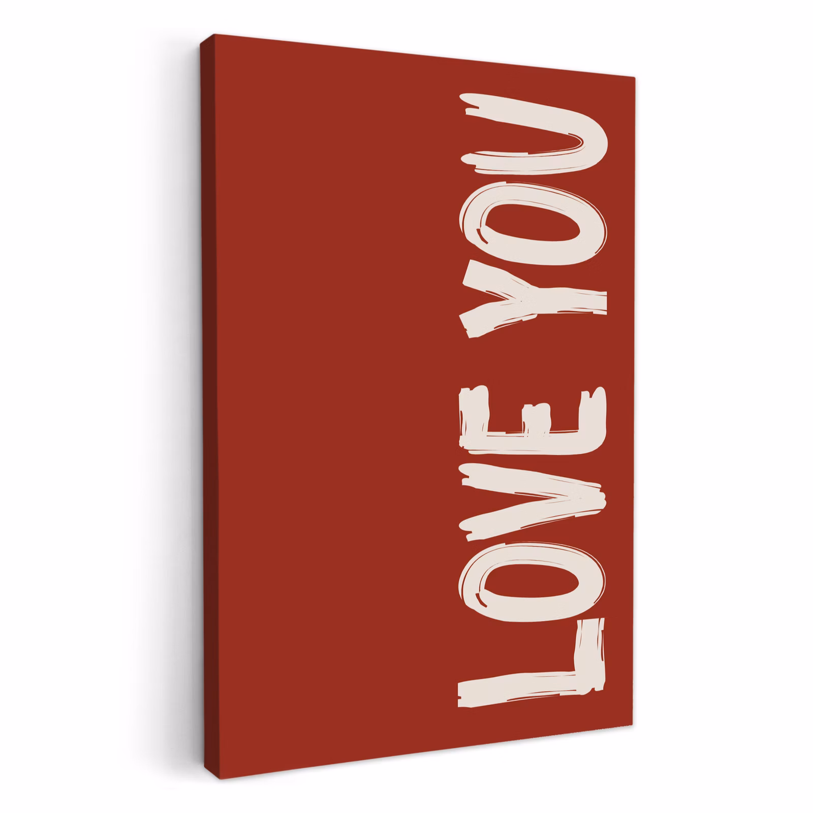 Leinwandbilder - Schräg - Loveyou - Rot — 1