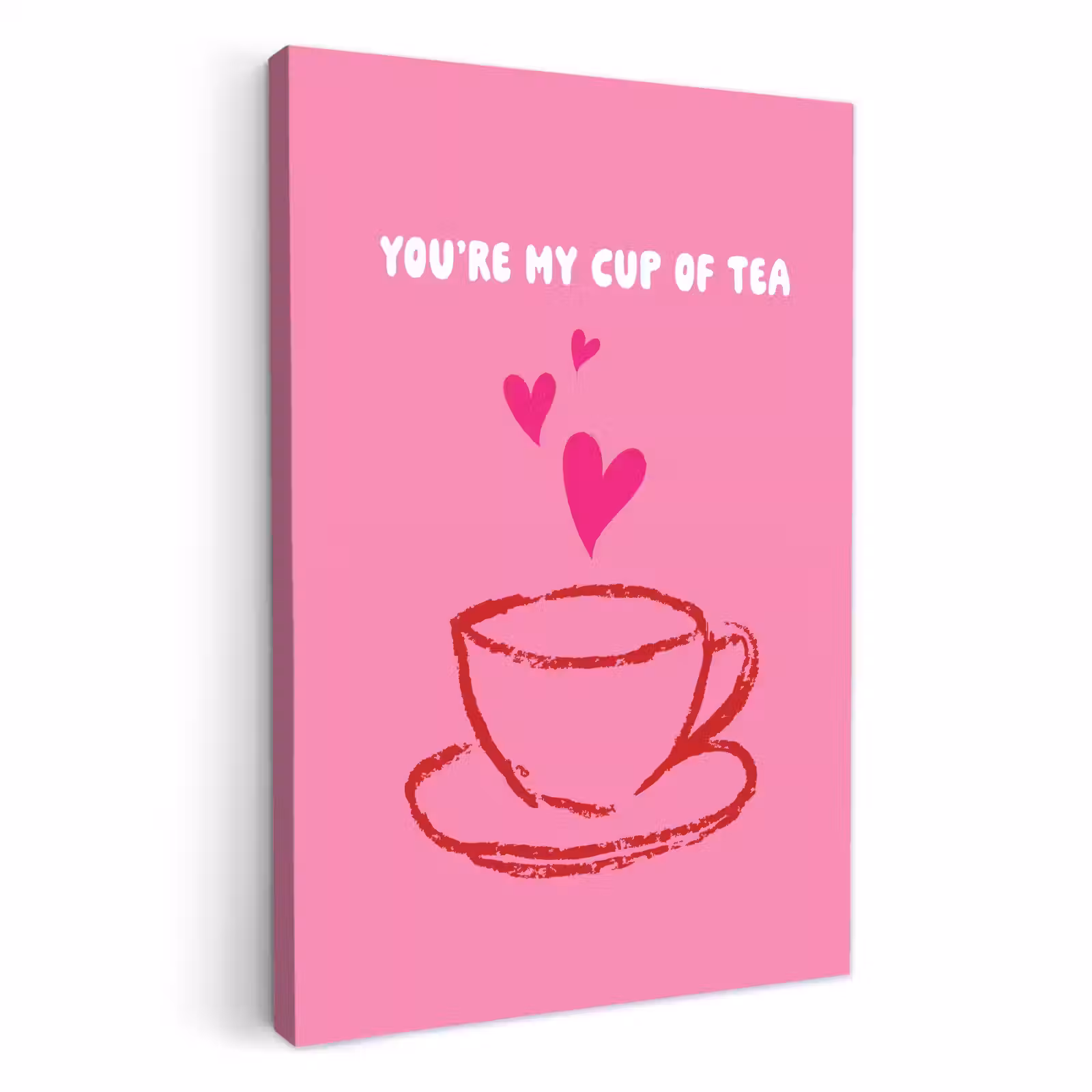 Leinwandbilder - Tee - Rosa - Valentinstag - Text — 1