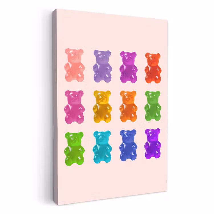 KitchenYeah - Küche - Leinwand - Bär - Bunt - Bonbon — 1