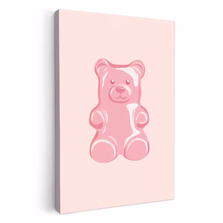 KitchenYeah - Küche - Leinwand - Bär - Rosa - Bonbon — 1