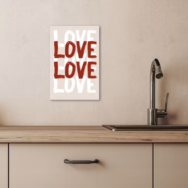 Leinwandbilder - Liebe - Rot - Text — 4