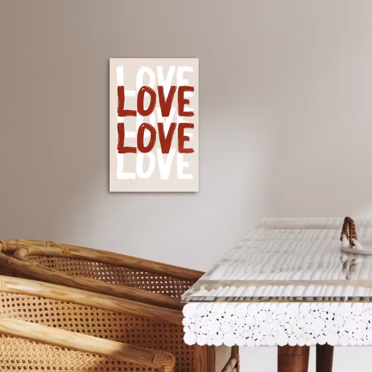 Leinwandbilder - Liebe - Rot - Text — 5