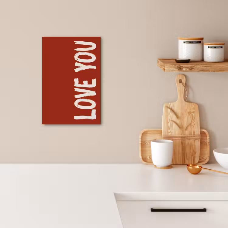 Leinwandbilder - Schräg - Loveyou - Rot — 3