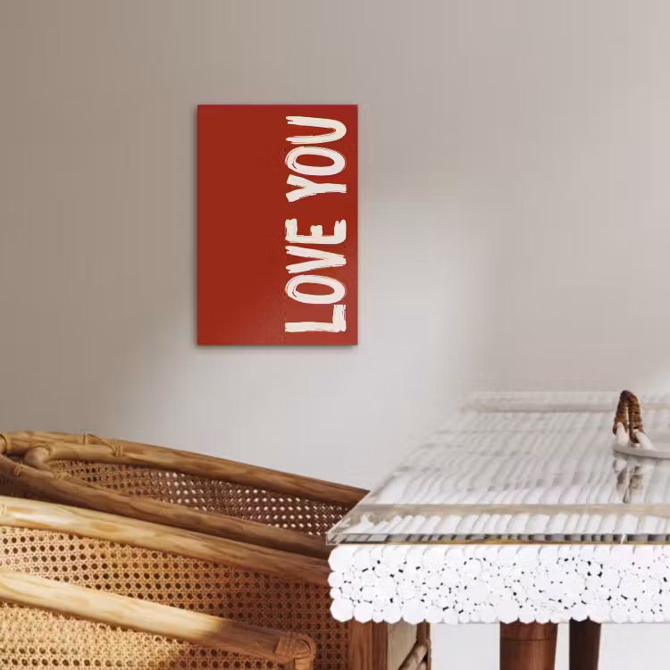 Leinwandbilder - Schräg - Loveyou - Rot — 4