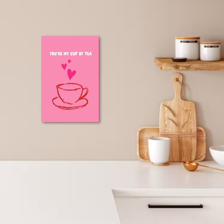 Leinwandbilder - Tee - Rosa - Valentinstag - Text — 3