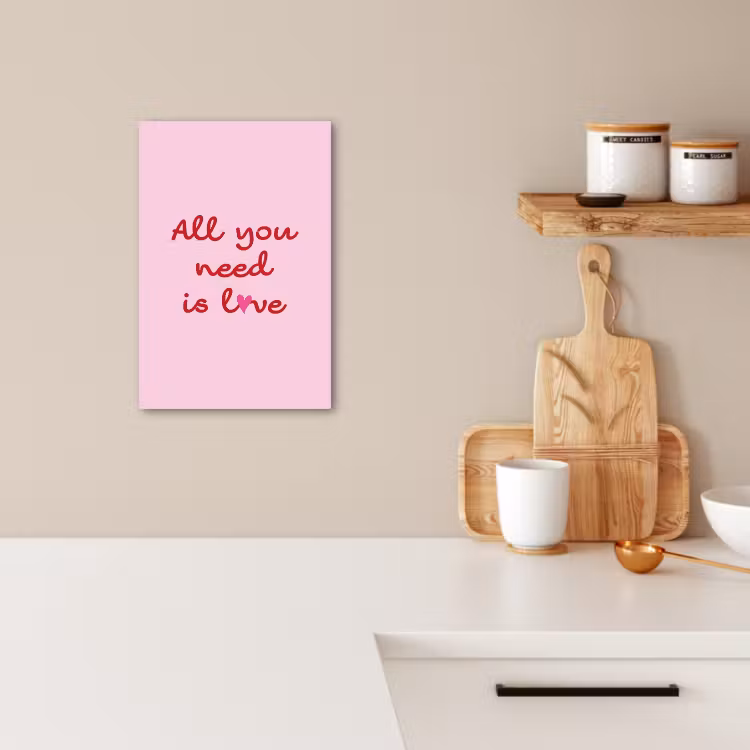 Leinwandbilder - Text - Rosa - Liebe - Herz — 5