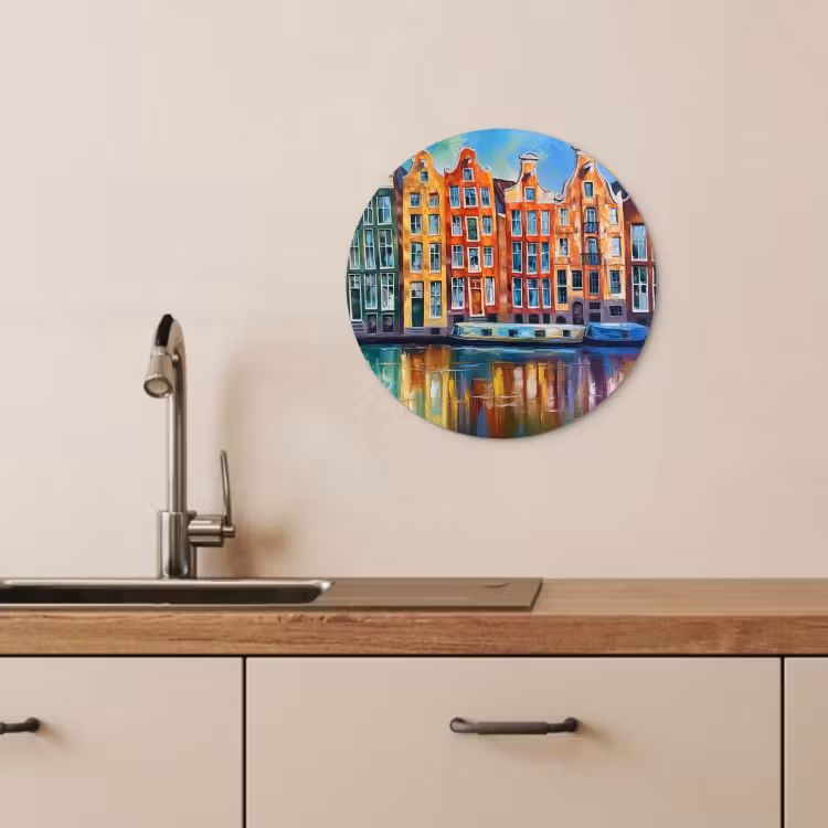 Runde Bilder - Amsterdamer Grachtenhäuser — 2