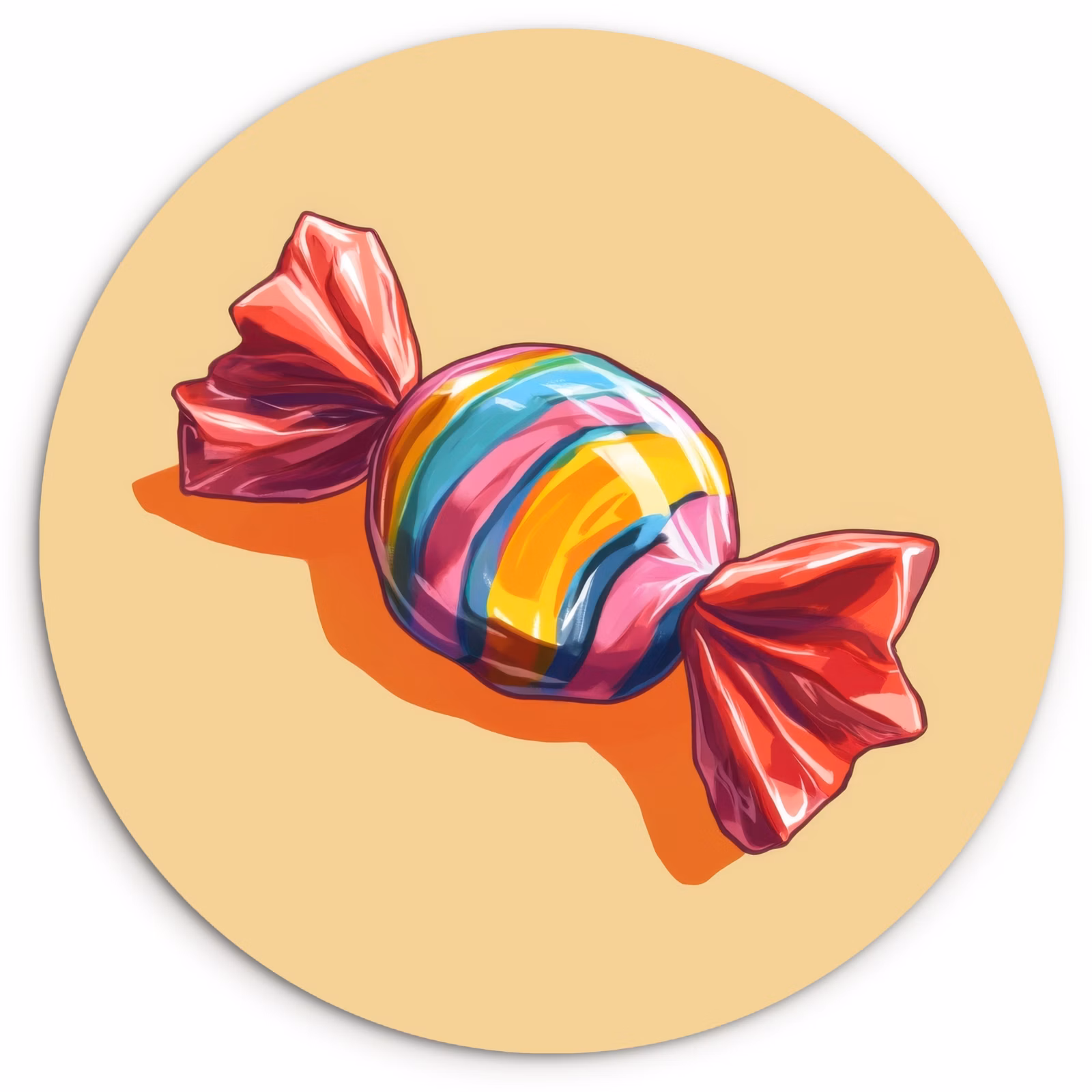 KitchenYeah - Küche - Forex Wandkreis - Gelb - Bonbon - Farbe — 1