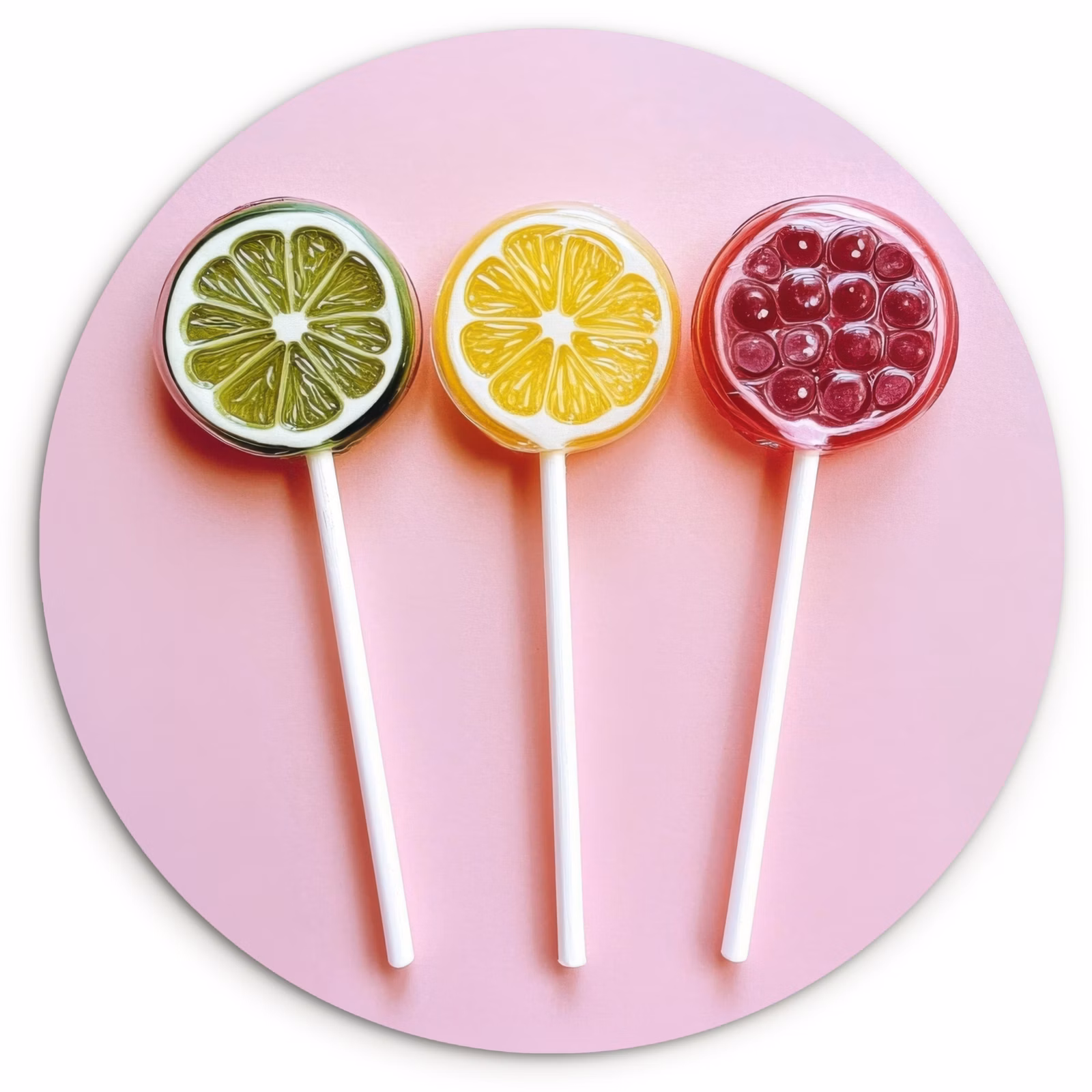 KitchenYeah - Küche - Forex Wandkreis - Lollipop - Bonbon - Zitrusfrucht — 1