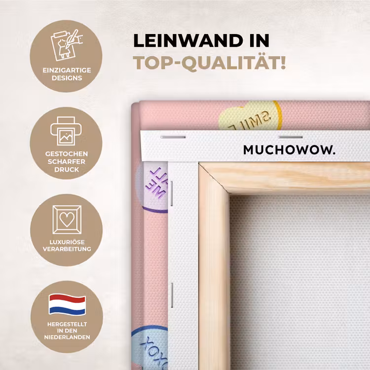 KitchenYeah - Küche - Leinwand - Herz - Bonbon - Pastell - Text — 2