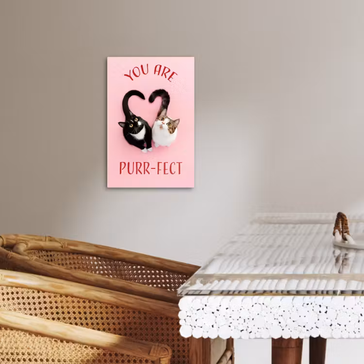Leinwandbilder - Katze - Herz - Text - Valentinstag — 5