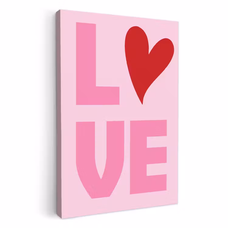 Leinwandbilder - Liebe - Rosa - Herz - Valentinstag — 3