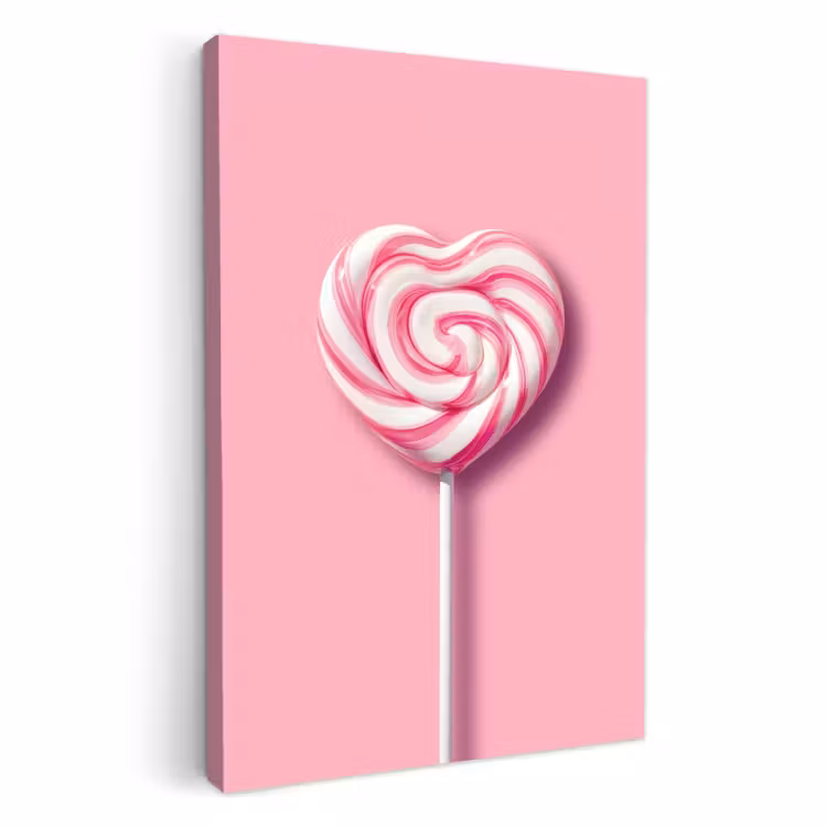 KitchenYeah - Küche - Leinwand - Süßigkeit - Lutscher - Herz - Rosa — 1