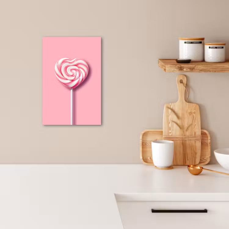 KitchenYeah - Küche - Leinwand - Süßigkeit - Lutscher - Herz - Rosa — 3