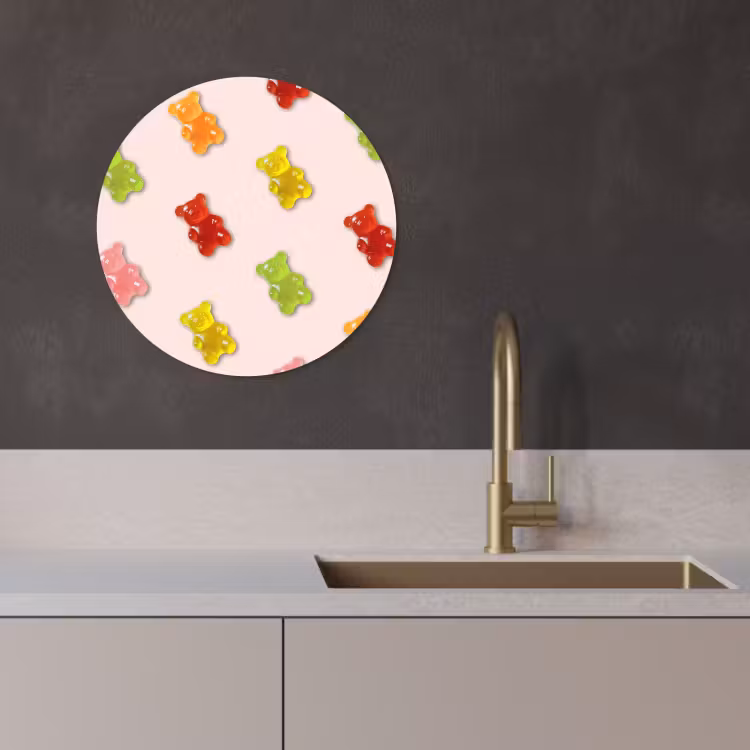 KitchenYeah - Küche - Forex Wandkreis - Farbe - Bonbon - Rosa — 2