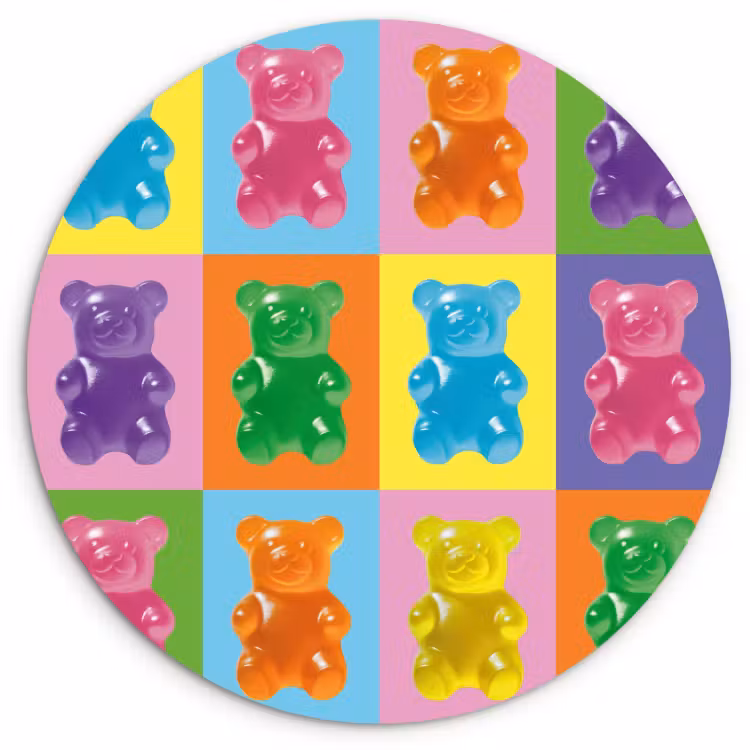 KitchenYeah - Küche - Forex Wandkreis - Kunst - Süßigkeiten - Bunt — 1