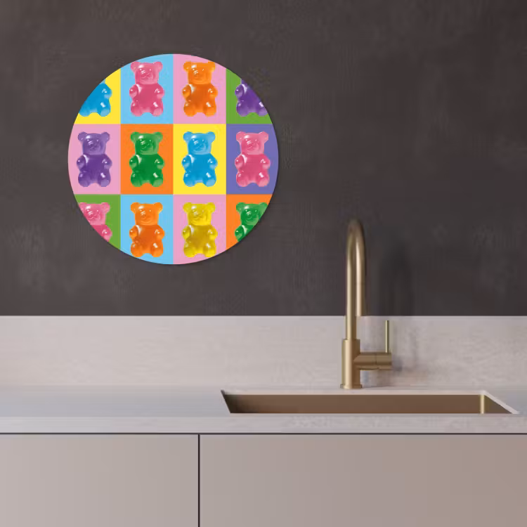 KitchenYeah - Küche - Forex Wandkreis - Kunst - Süßigkeiten - Bunt — 3