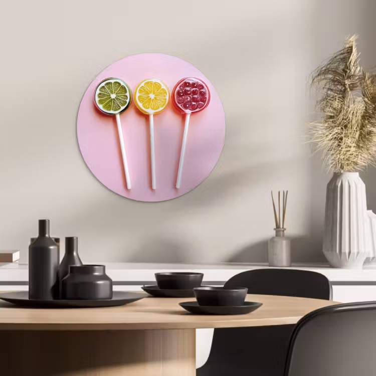 KitchenYeah - Küche - Forex Wandkreis - Lollipop - Bonbon - Zitrusfrucht — 3