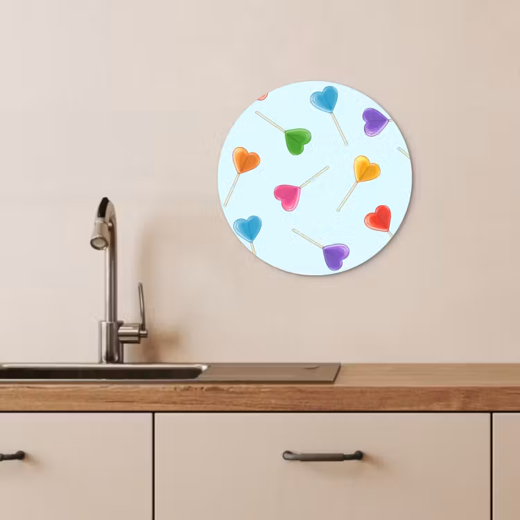KitchenYeah - Küche - Forex Wandkreis - Lollipop - Regenbogen - Bonbon — 3