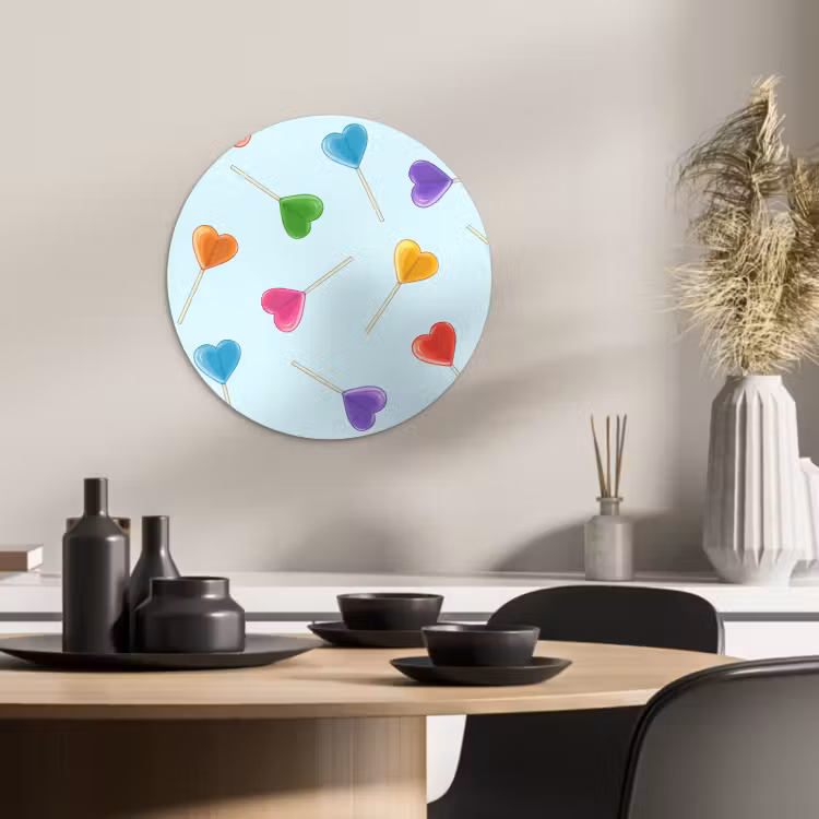KitchenYeah - Küche - Forex Wandkreis - Lollipop - Regenbogen - Bonbon — 4