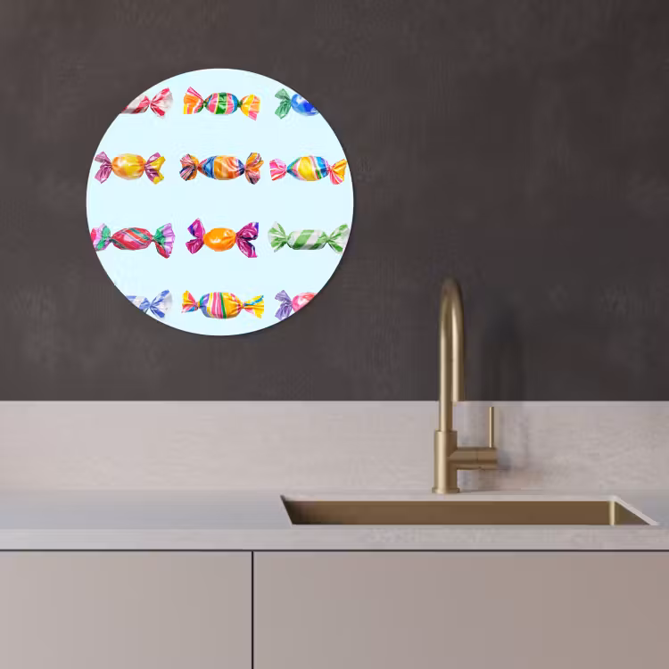KitchenYeah - Küche - Forex Wandkreis - Süßigkeiten - Realistisch - Farbenfroh — 2