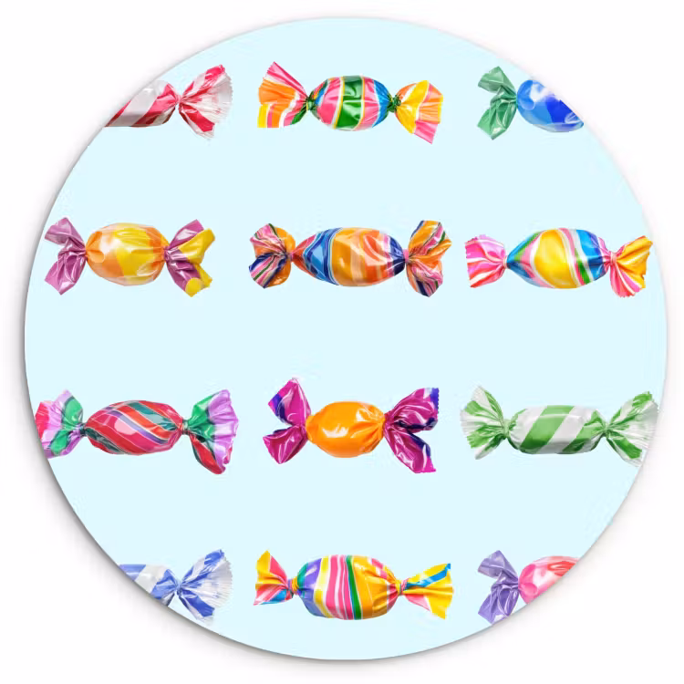 KitchenYeah - Küche - Forex Wandkreis - Süßigkeiten - Realistisch - Farbenfroh — 3
