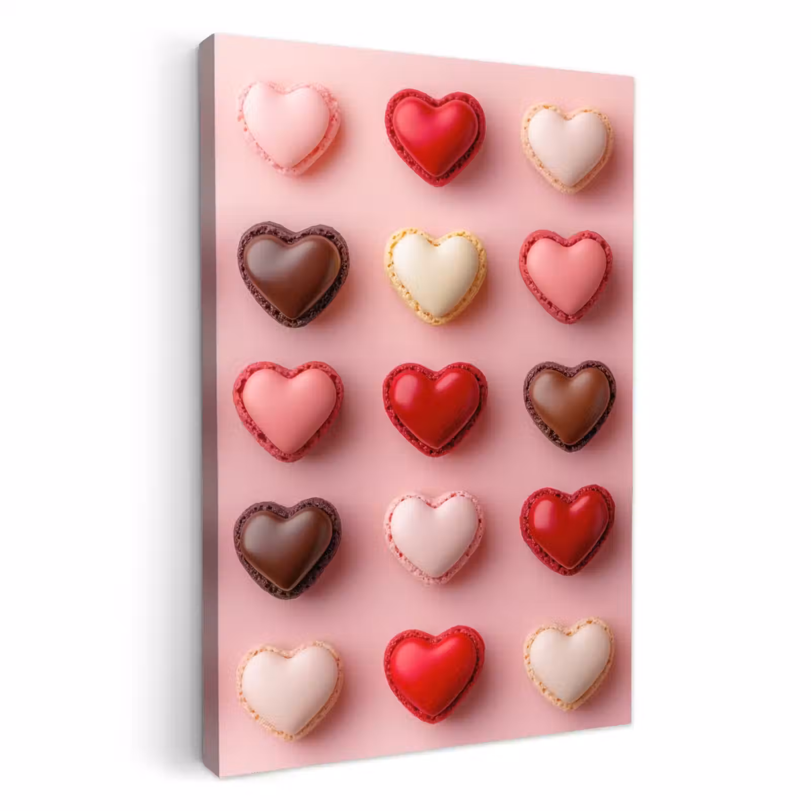 KitchenYeah - Küche - Leinwand - Makronen - Herzen - Bunt - Rosa — 1