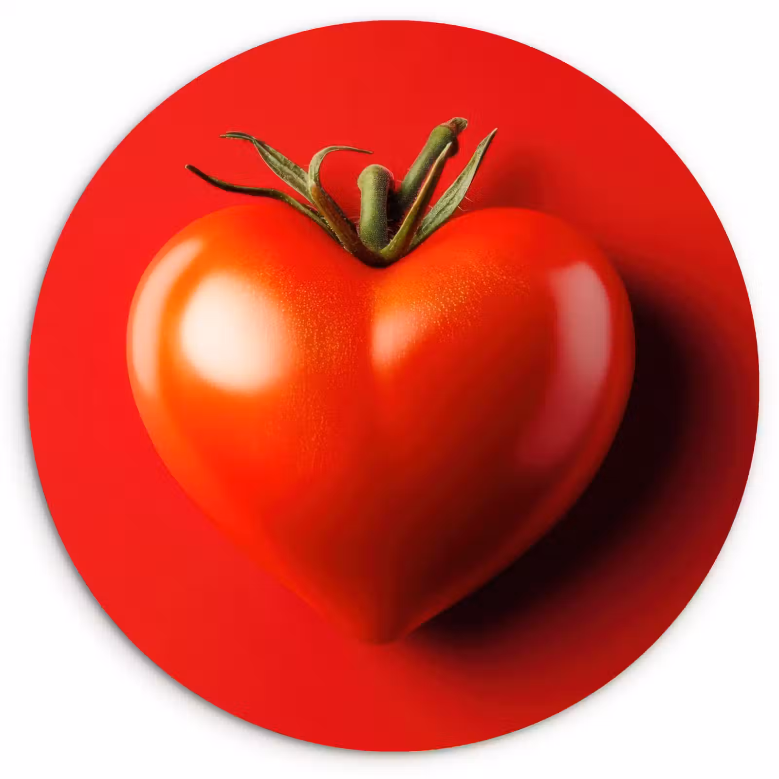 KitchenYeah - Küche - Forex Wandkreis - Tomate - Rot - Herz — 1