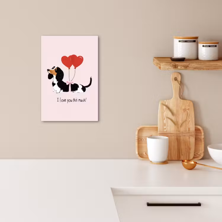Leinwandbilder - Hund - Dackel - Valentinstag - Liebe — 4