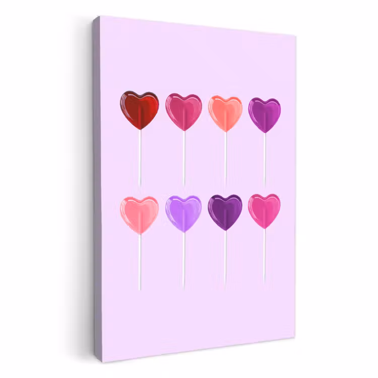 KitchenYeah - Küche - Leinwand - Lutscher - Herz - Rosa - Bonbon — 1